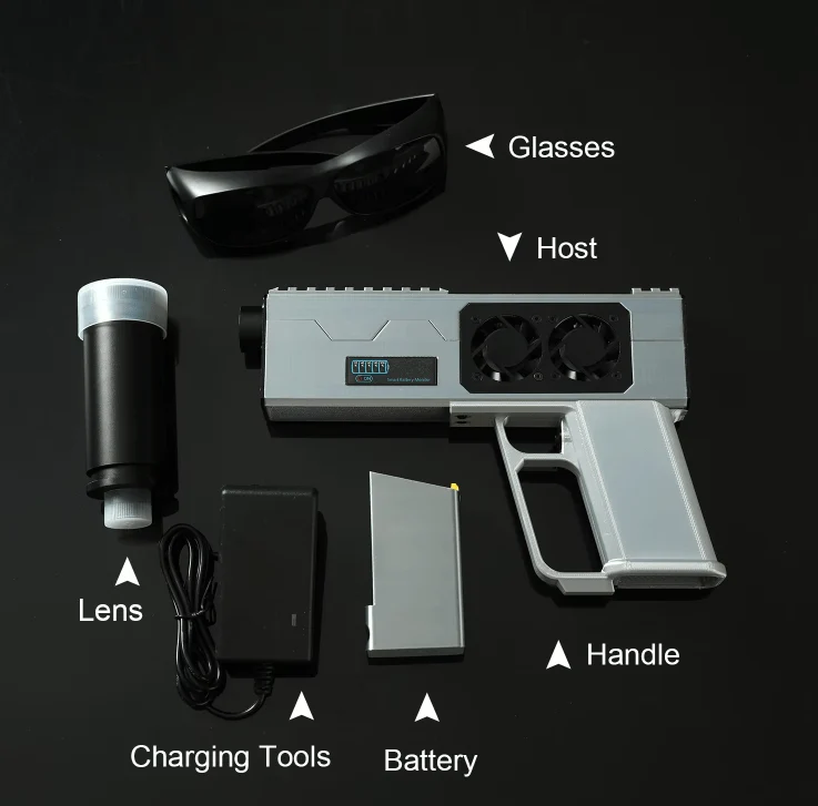 JGX21-130 Custom Handheld DIY Laser Toy (Silver Single Battery)