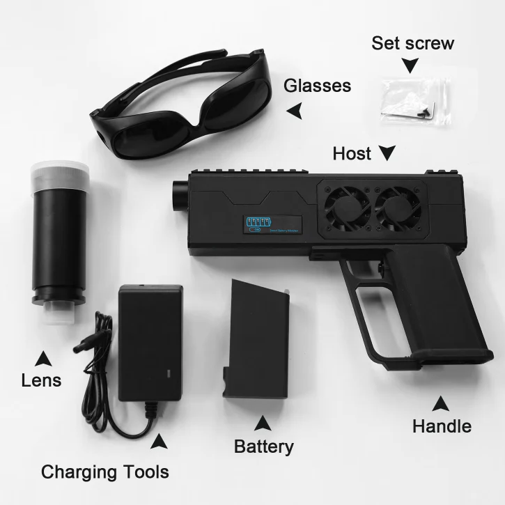 JGX11-130 Custom Handheld DIY Laser Toy (Black  Double Battery)